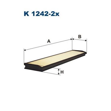 K 1242-2X Salongifilter sobib: MERCEDES 124 (C124), 124 (W124), 124 T MODEL