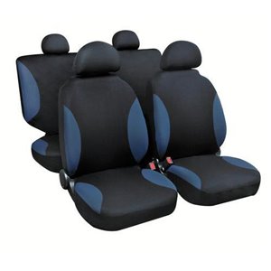 Seat cover set Palinuro, black-blue