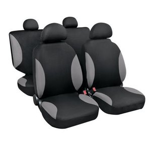 Seat cover set Palinuro, gray-black