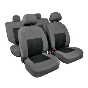 Seat cover set Linear, gray-black