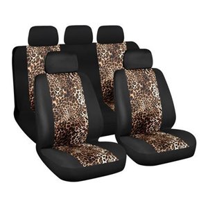 Seat cover set Leopard, black