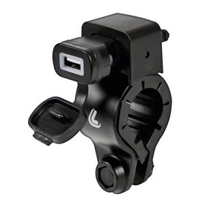 Quick charger, USB socket with motorcycle handlebar mount