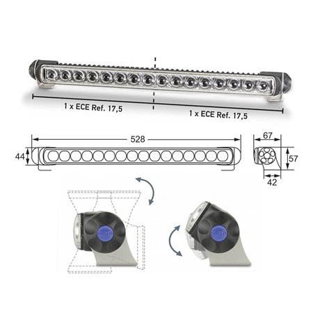 Светодиодная фара дополнительного света Hella LED 470 Single Twin