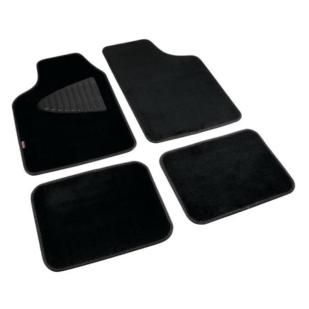 Textile mat set 4 parts, black