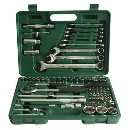 76-piece 1/4 "and 1/2" tool set