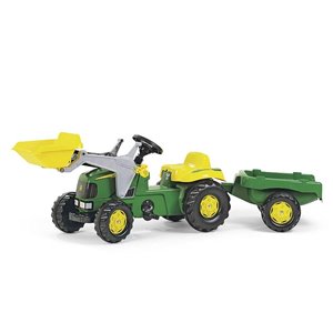 John Deere Pedal Tractor with Bucket and Trolley
