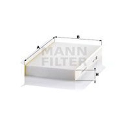 MANN-FILTER CU 2747 - Cabin filter fits: LAND ROVER DISCOVERY III, DISCOVERY IV, RANGE ROVER SPORT I 2.7D-5.0 07.04-12.18
