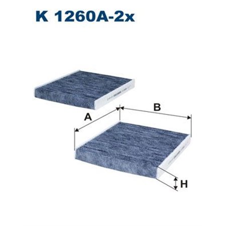 FILTRON K 1260A-2x - Inredningsfilter med aktivt kol passar till: BMW 5 (F10), 5 (F11), 5 GRAN TURISMO (F07), 6 (F12), 6 (F13), 