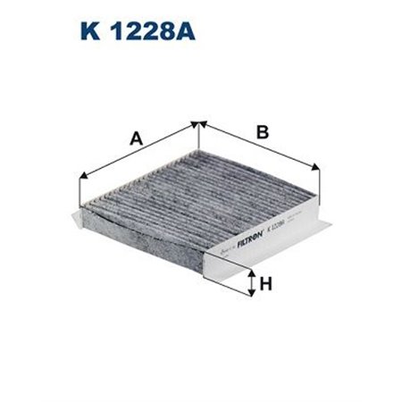 FILTRON K 1228A - Cabin filter with activated carbon fits: CITROEN NEMO, NEMO/MINIVAN DAIHATSU TERIOS FIAT DOBLO, DOBLO CARGO,