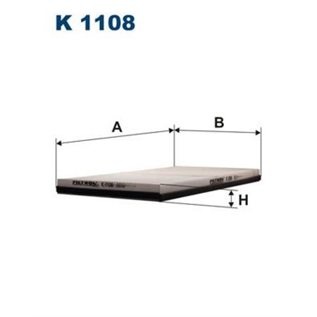 K 1108 Salongifilter sobib: MERCEDES V (638/2), VITO (W638), UNIMOG 2.0 