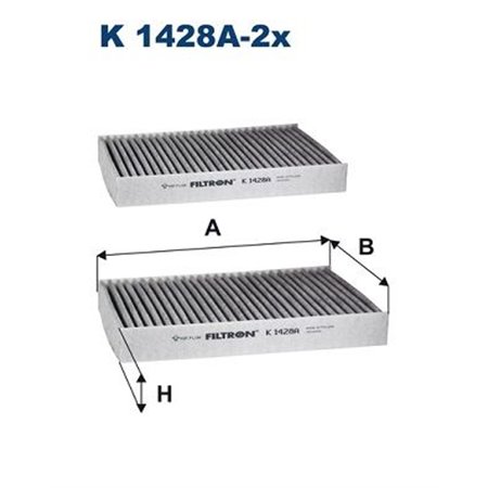 K 1428A-2x Suodatin, matkustamon ilma FILTRON