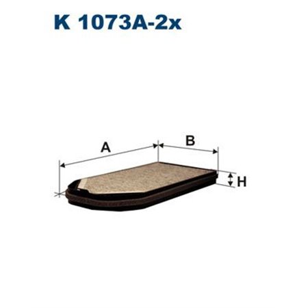 K 1073A-2x Suodatin, matkustamon ilma FILTRON