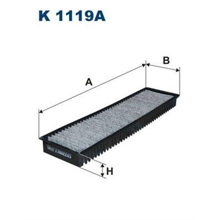 FILTRON K 1119A - Cabin filter with activated carbon fits: MINI (R50, R53), (R52) 1.4D/1.6 06.01-07.08