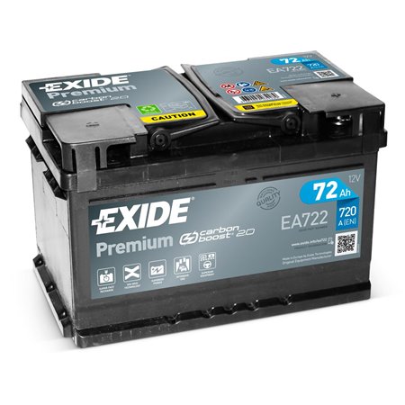 Batteri Premium 72Ah720A 278x175x175 - +