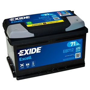 Battery Excell 71Ah 670A 278x175x175 - +