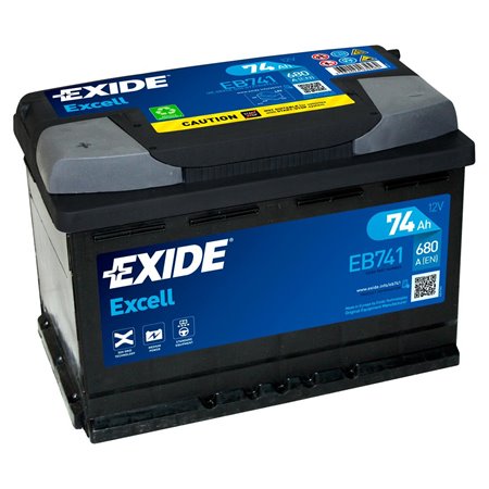 Batteri Excell 74Ah 680A 278x175x190 + -