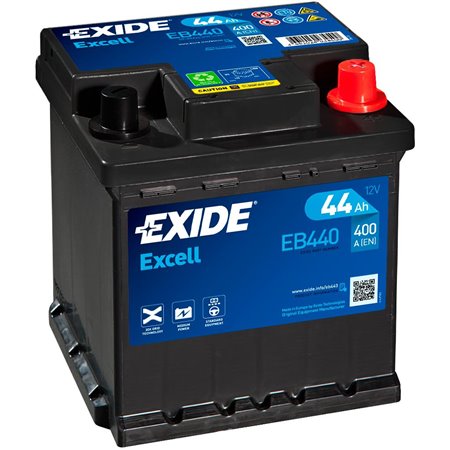 Batteri Excell 44Ah 400A 175x175x190 - +