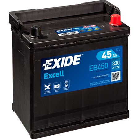 Batteri Excell 45Ah 330A 218x133x223 - +
