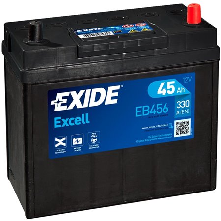 Batteri Excell 45Ah 300A 234x127x220 - + J