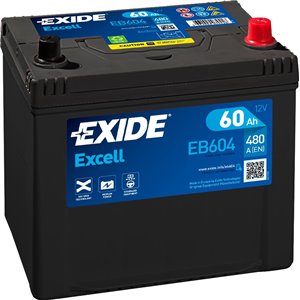 Battery Excell 60Ah 390A 230x172x220 - +