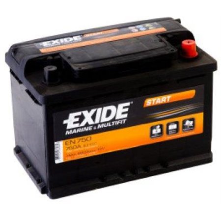 EXIDE START 74Ah 680A 280x175x190 - + +