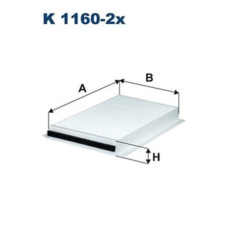 FILTRON K 1160-2x - Hyttfilter passar: BMW 5 (E60), 5 (E61), 6 (E63), 6 (E64) 2.0-5.0 12.01-12.10