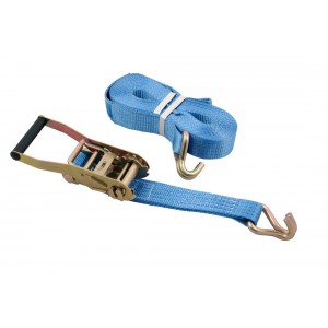Load strap with tensioner and hooks 1x9m 5T