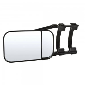 Caravan mirror with two different glasses