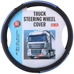 Truck steering wheel cover Ø44-46cm, blue-black