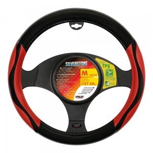 Silverstone steering wheel cover Ø37-39cm, red