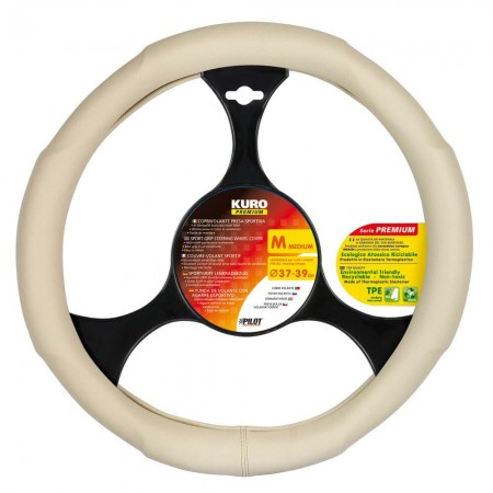 Kuro steering wheel cover Ø37-39cm, beige