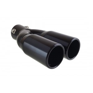 Silencer nozzle double Ø35-50mm  black al - Top1autovaruosad