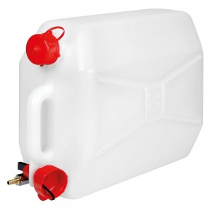 Water canister 20L with metal tap horizontal