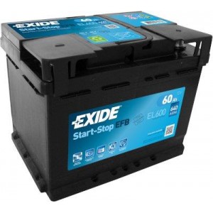 Аккумулятор Exide EFB 60Ah 640A 242x175x190 -+ 