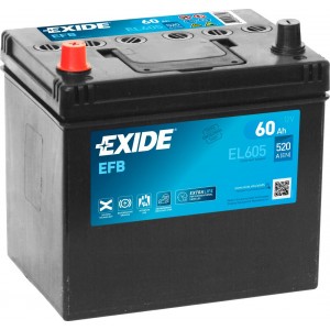 Аккумулятор Exide EFB 60Ah 520A 230x173x222 +-