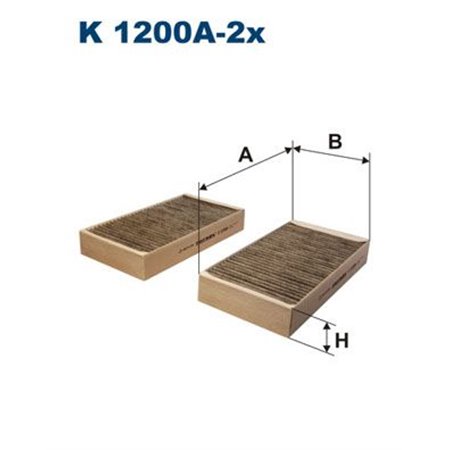 K 1200A-2x Filter, kabin luft FILTRON