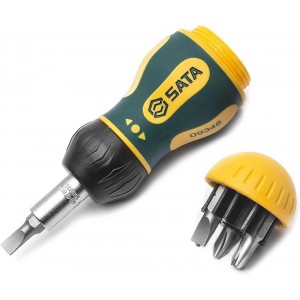 Screwdriver with interchangeable ends 7-piece
