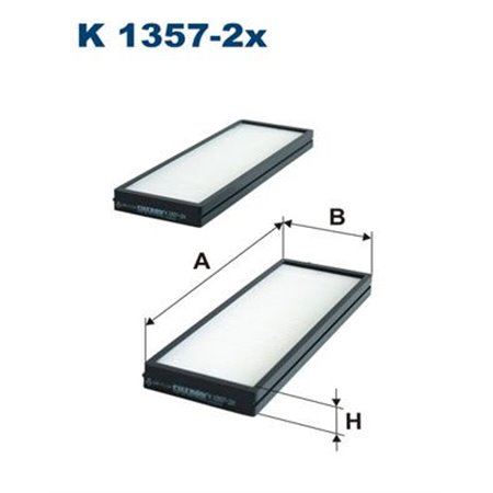 FILTRON K 1357-2x - Cabin filter fits: HYUNDAI I20 I, I20 II 1.1D-1.6D 08.08-