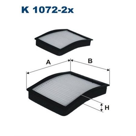 FILTRON K 1072-2x - Cabin filter fits: BMW 3 (E36) 1.6-2.5 01.94-08.00