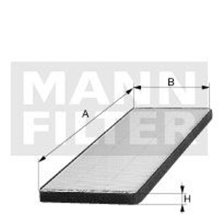 MANN-FILTER CUK 23 004-2 - Cabin filter with activated carbon fits: MAZDA MPV II, RX-8 1.3-3.0 09.99-06.12