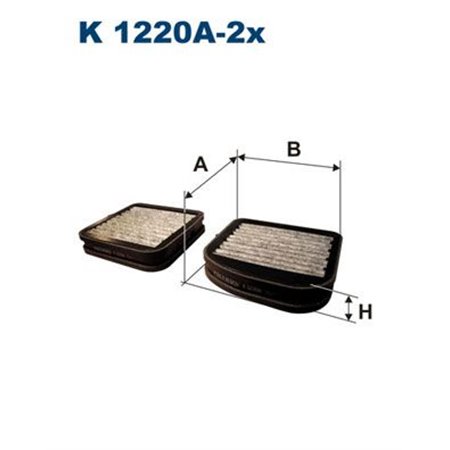 K 1220A-2x Filter, kabin luft FILTRON