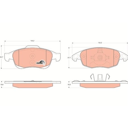 GDB1690 Brake Pad Set, disc brake TRW