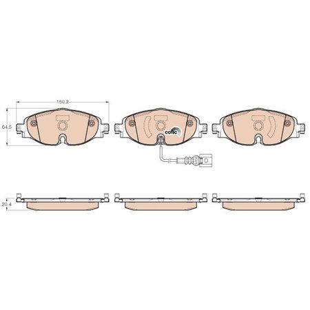 GDB1956 Brake Pad Set, disc brake TRW