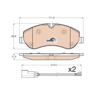 GDB1967  Brake pads set TRW 