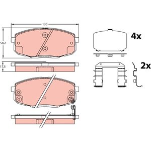 GDB3450 Комплект тормозных колодок, дисковый тормоз TRW - Top1autovaruosad