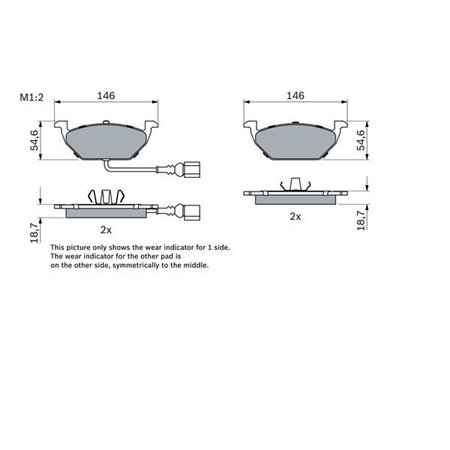 0 986 494 524 Brake Pad Set, disc brake BOSCH