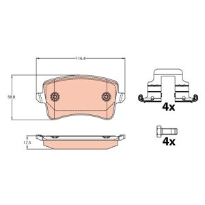 GDB2107  Brake pads set TRW 