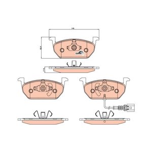 GDB2080  Brake pads set TRW 