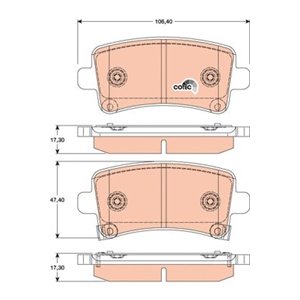 GDB1784 Комплект тормозных колодок, дисковый тормоз TRW - Top1autovaruosad