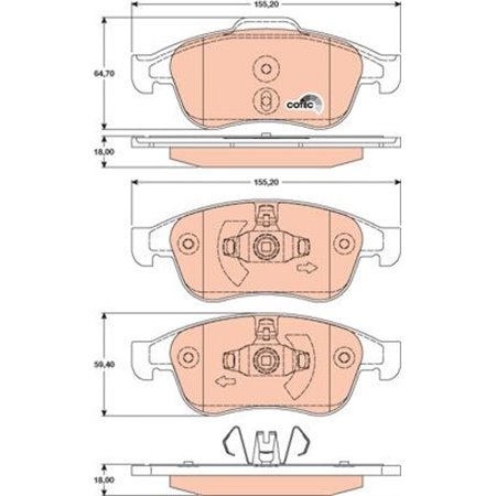 GDB1789 Brake Pad Set, disc brake TRW